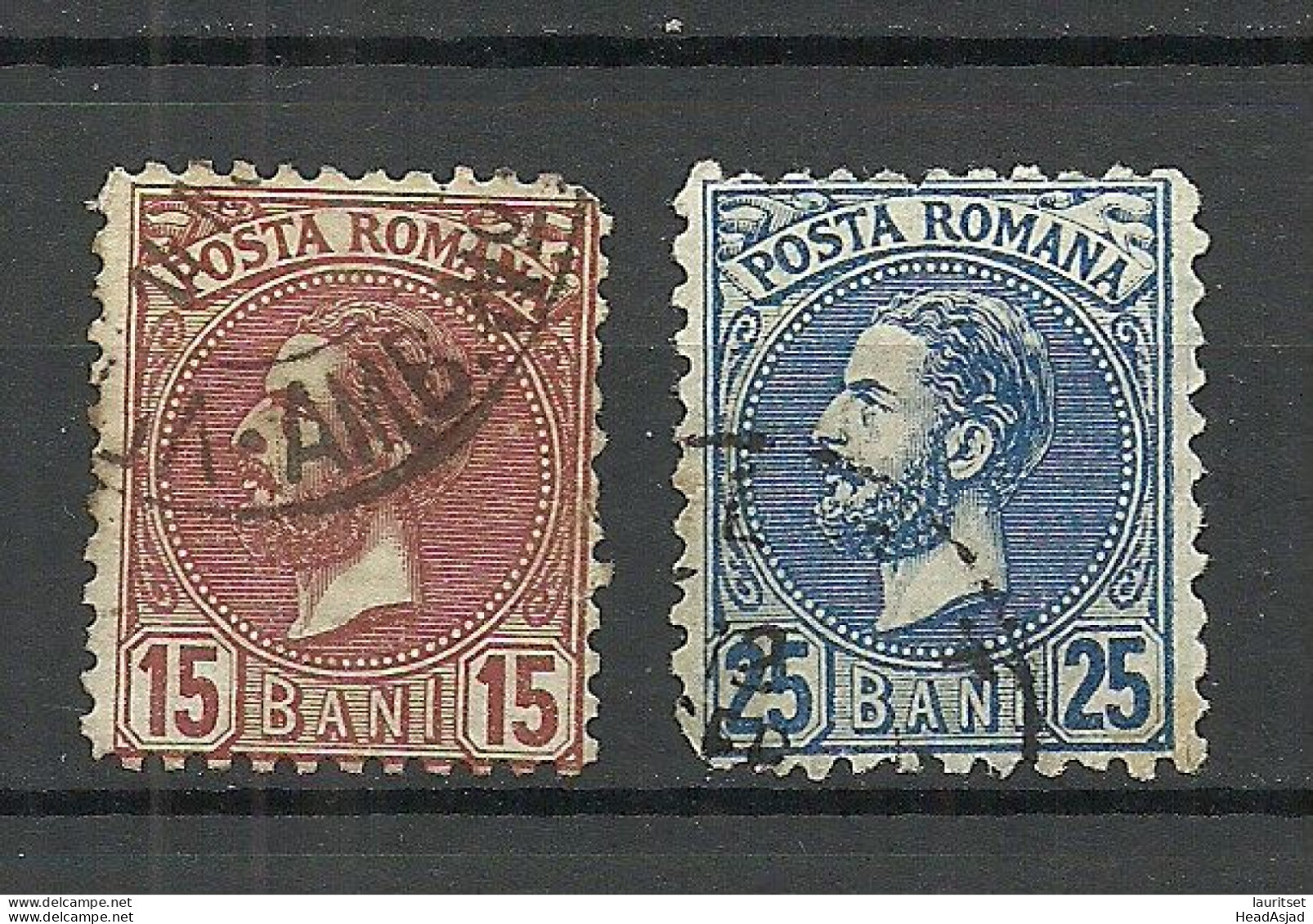 ROMANIA Rumänien 1880 Michel 55 - 56 O - 1858-1880 Fürstentum Moldau