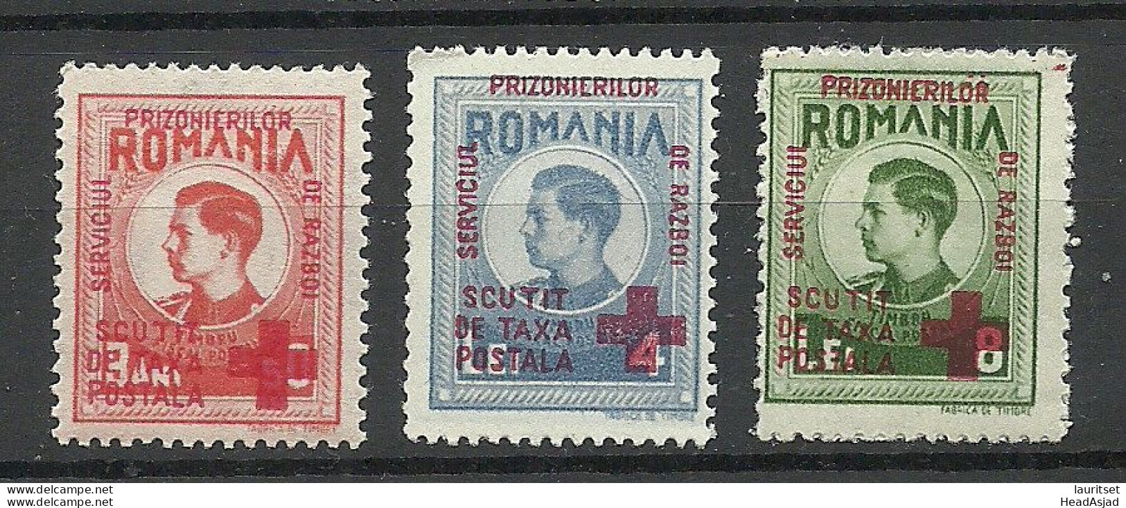 ROMANIA ROMANA 1947 Charity Wohlfahrt Michel III & VI & VIII MNH Red Cross Roster Kreuz - Rotes Kreuz