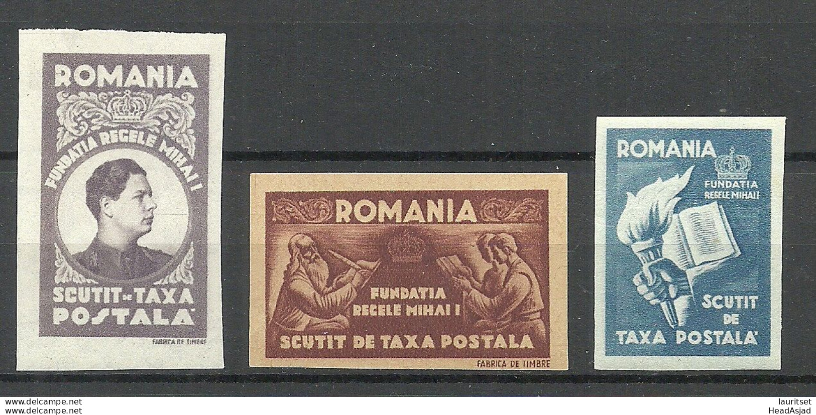 ROMANIA ROMANA 1947 Charity Wohlfahrt Spende Für König Michael Stiftung Michel XXII A B - XII C B MNH - Unused Stamps