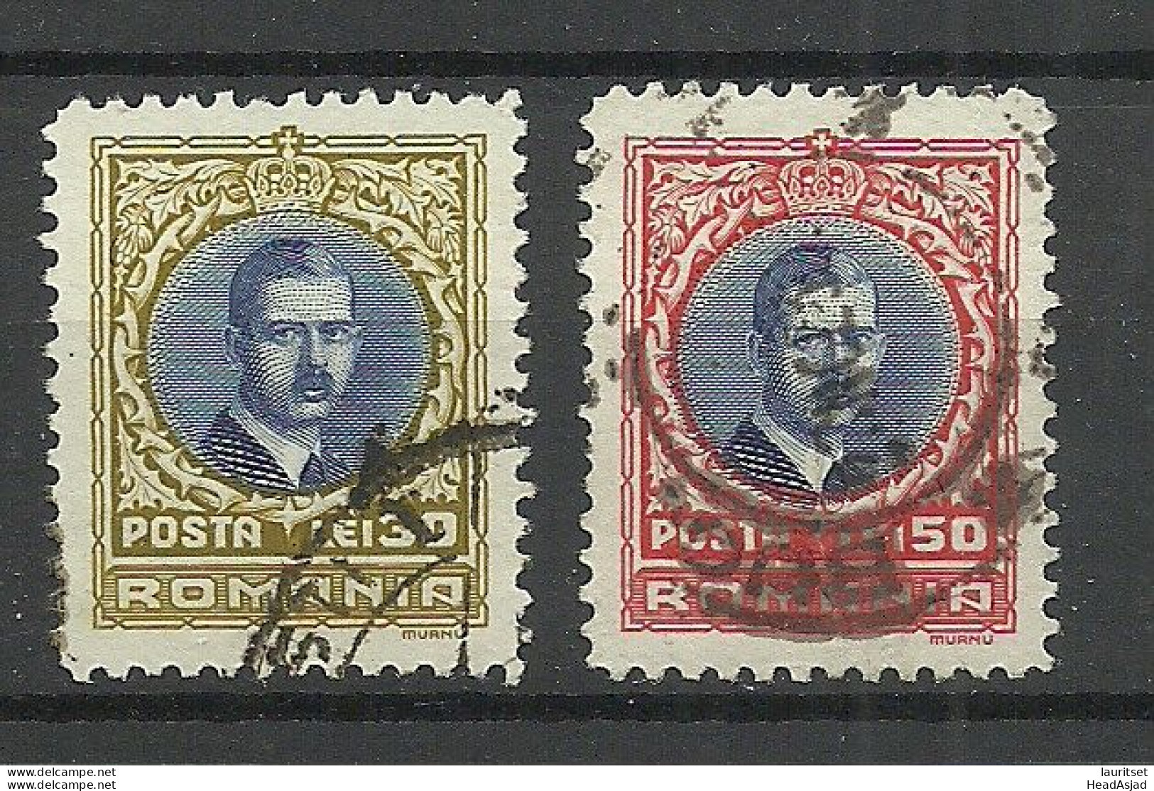 ROMANIA Rumänien 1931 Michel 386 - 387 O - Used Stamps