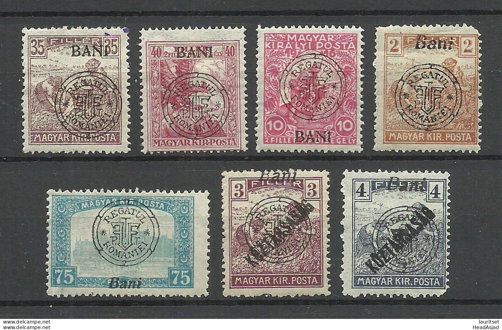 New ROMANIA ROMANA Siebenbürgen Neu-Rumänien 1919, 7 Stamps, Transsylvanien * - Siebenbürgen (Transsylvanien)