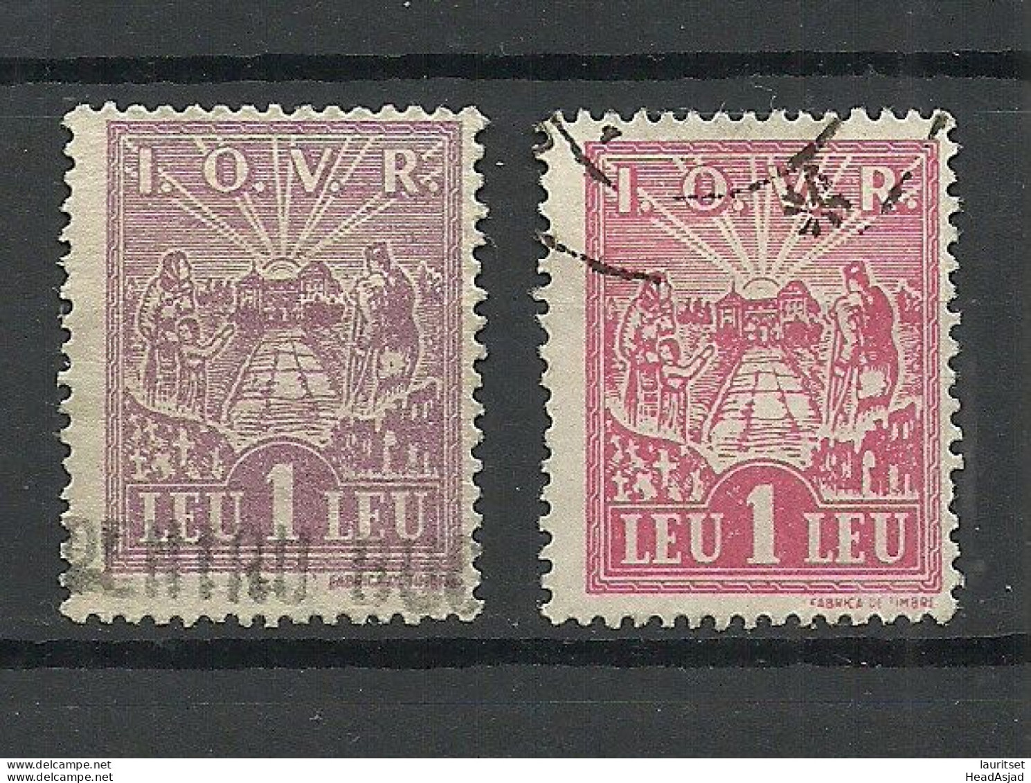 ROMANIA Rumänien 1948 Post-Steuermarken Tax Taxe Michel 38 - 39 O - Revenue Stamps