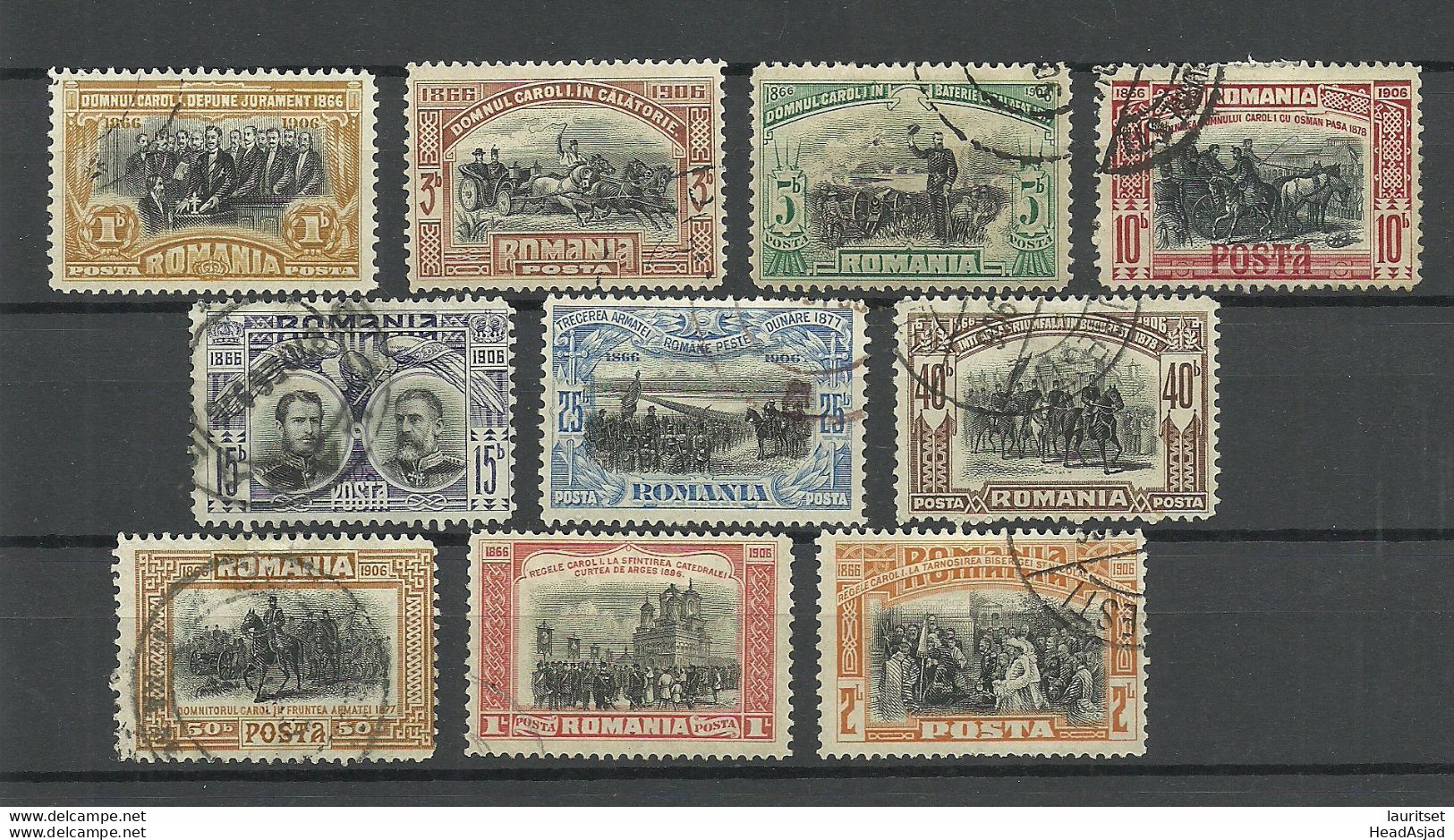 ROMANIA Rumänien 1906 Michel 187 - 196 O - Used Stamps