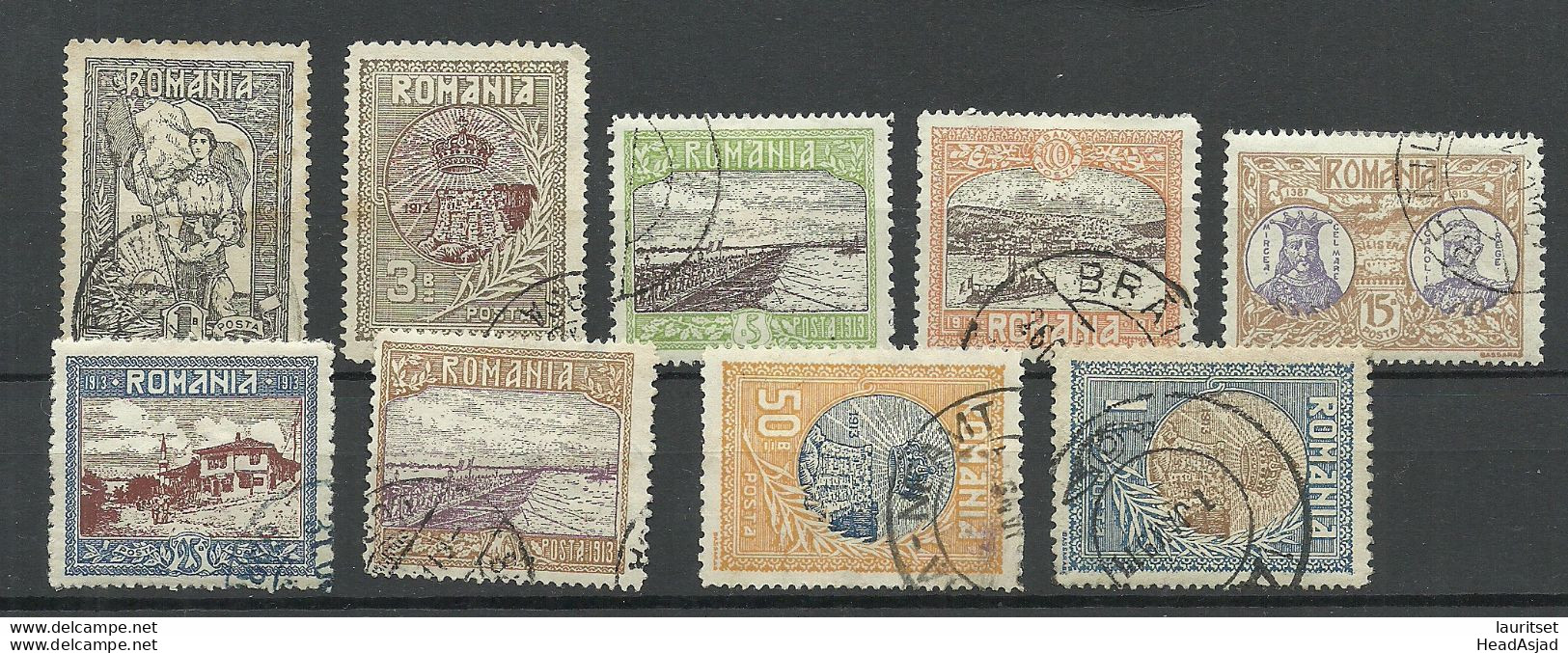 ROMANIA Rumänien 1913 Michel 227- 235 O - Used Stamps