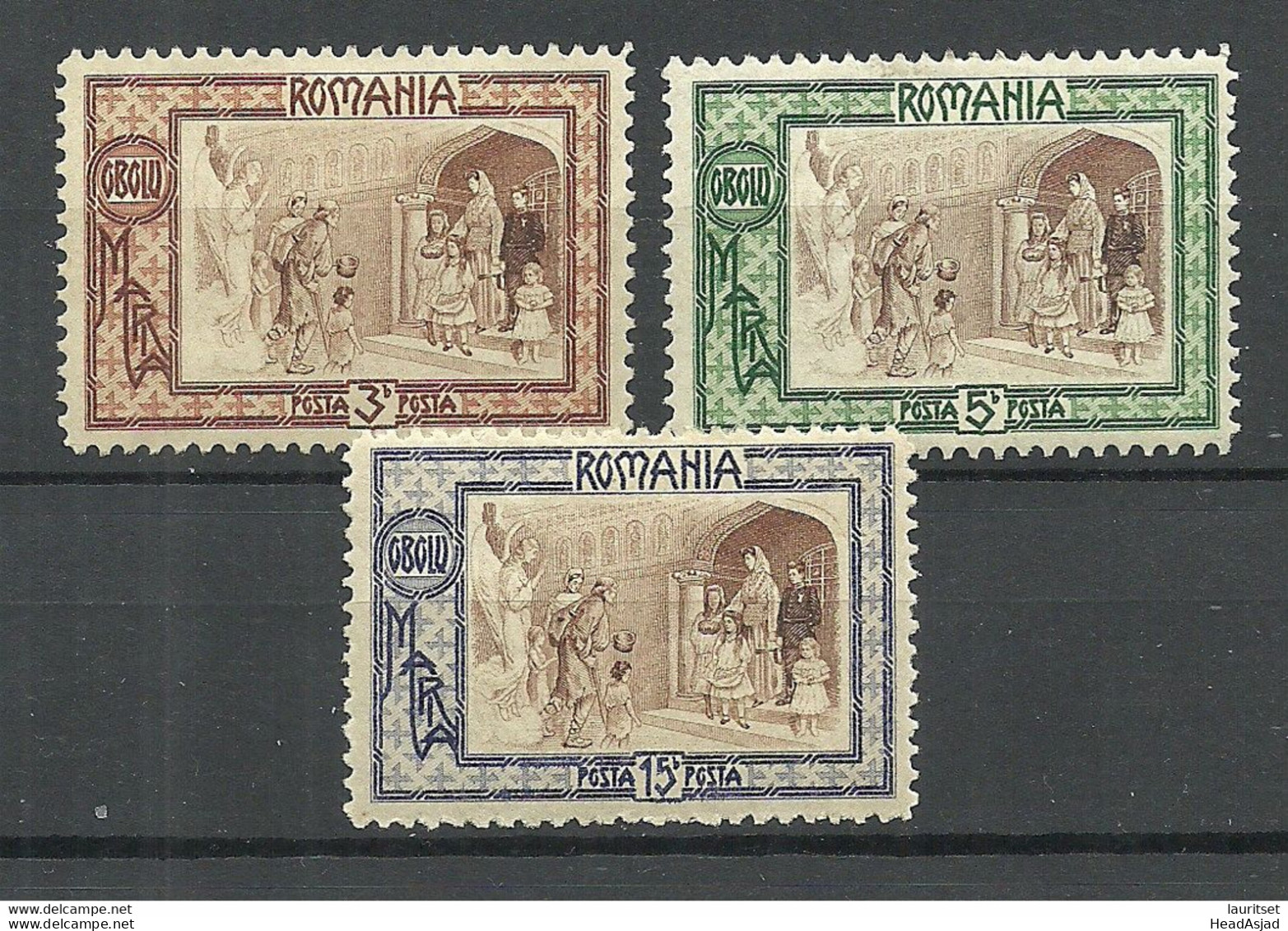 ROMANIA Rumänien 1907 Michel 208 - 210 * - Ungebraucht