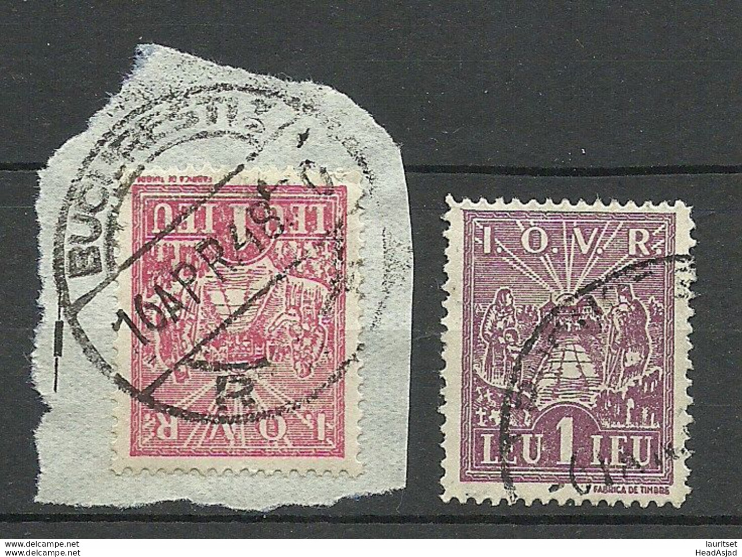 ROMANIA Rumänien 1948 Post-Steuermarken Tax Taxe Michel 38 - 39 O - Fiscaux