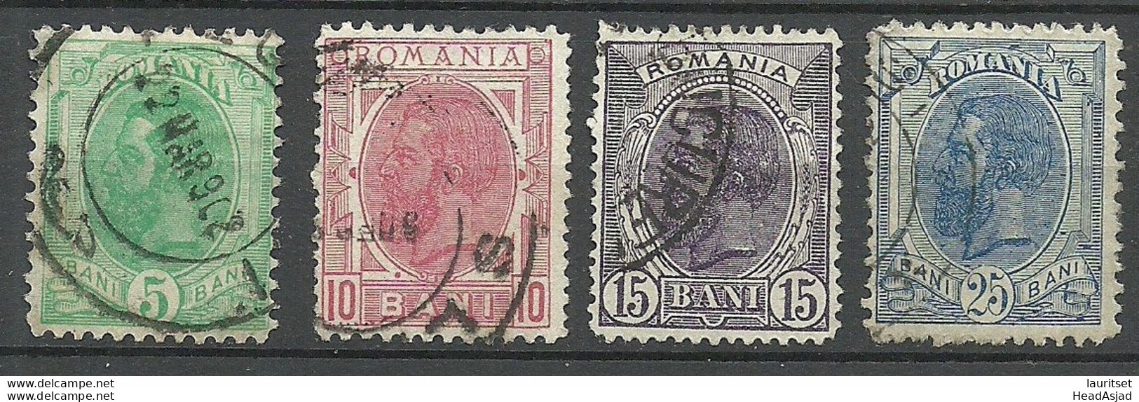 ROMANIA Rumänien 1898 Michel 113 - 116 O - Oblitérés