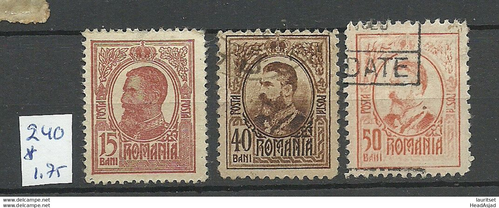 ROMANIA Rumänien 1918 Michel 240 - 242 */o - Used Stamps