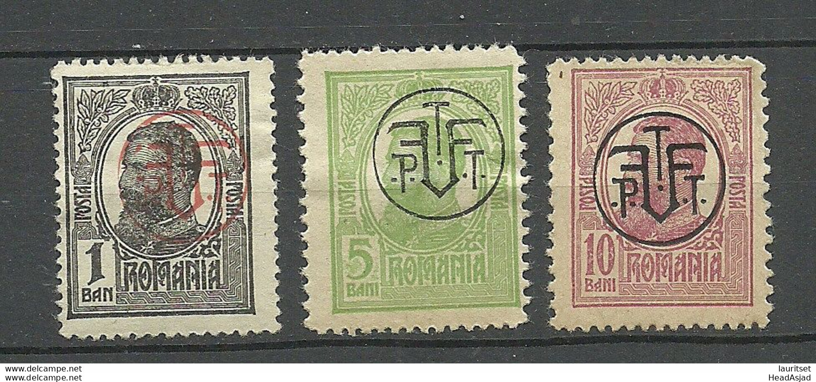 ROMANIA Rumänien 1918 Michel 248 - 250 * - Unused Stamps