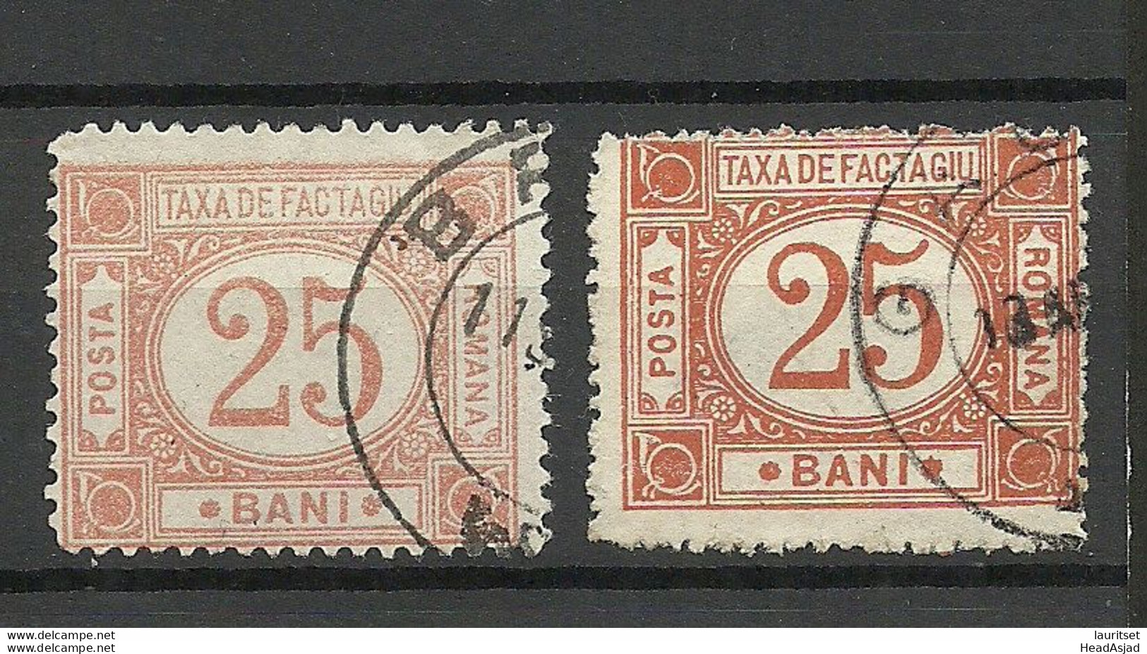 ROMANIA Rumänien 1898-1905 Michel 3 - 4 O Paketmarken - Colis Postaux