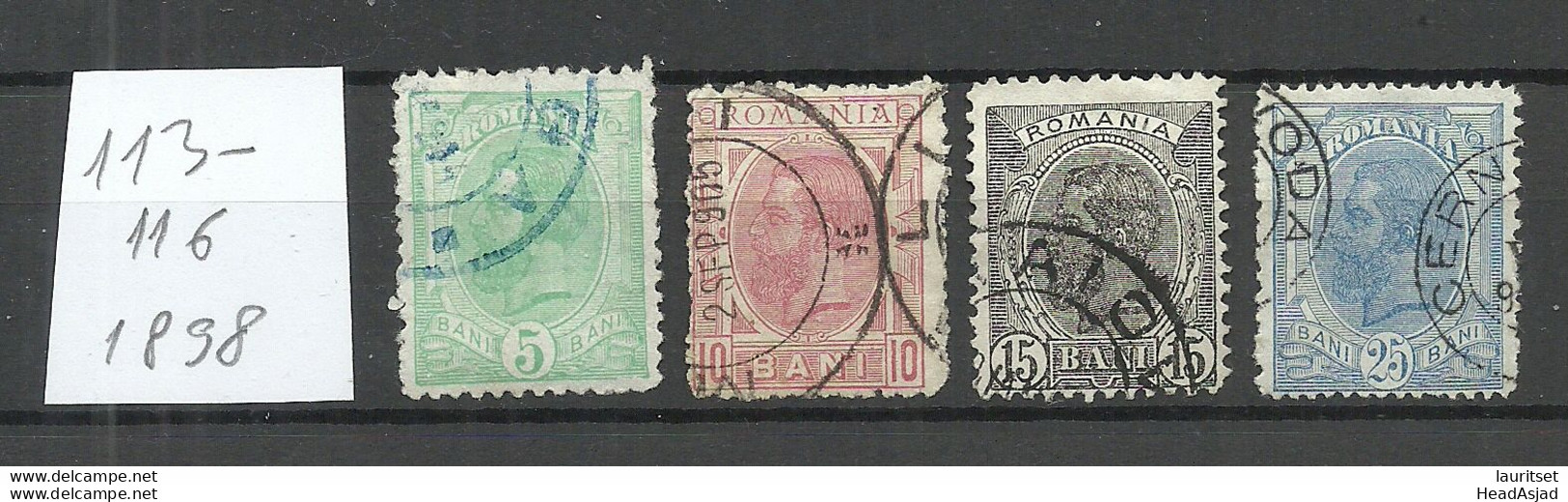 ROMANIA Rumänien 1898 Michel 113 - 116 O - Used Stamps