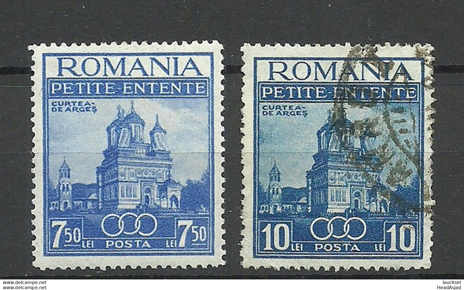 ROMANIA Rumänien 1937 Michel 536 - 537 */o - Sonstige & Ohne Zuordnung