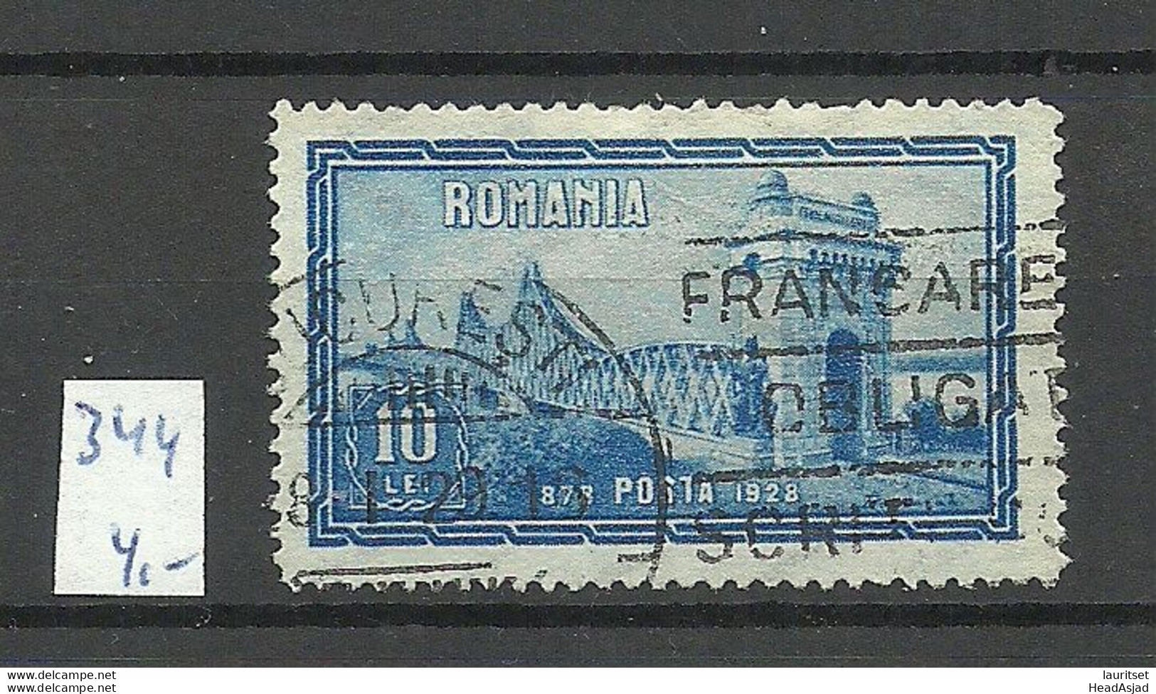 ROMANIA Rumänien 1928 Michel 344 O - Gebruikt