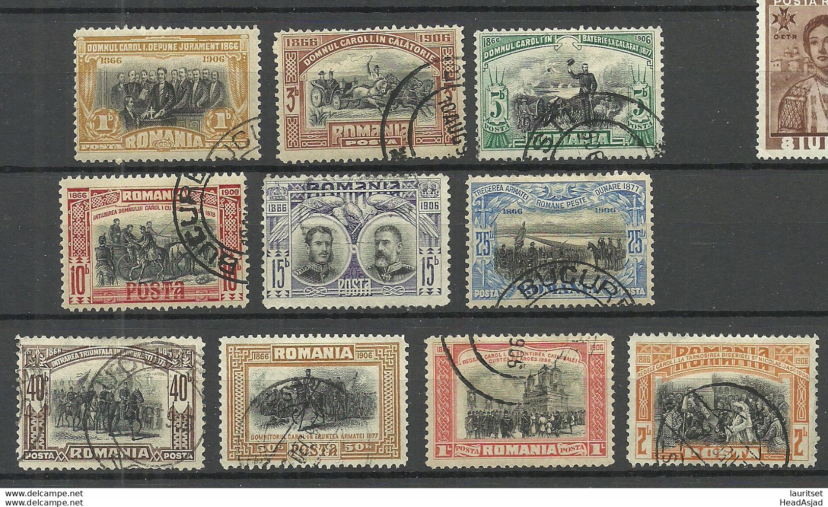 ROMANIA Rumänien 1906 Michel 187 - 196 O - Used Stamps