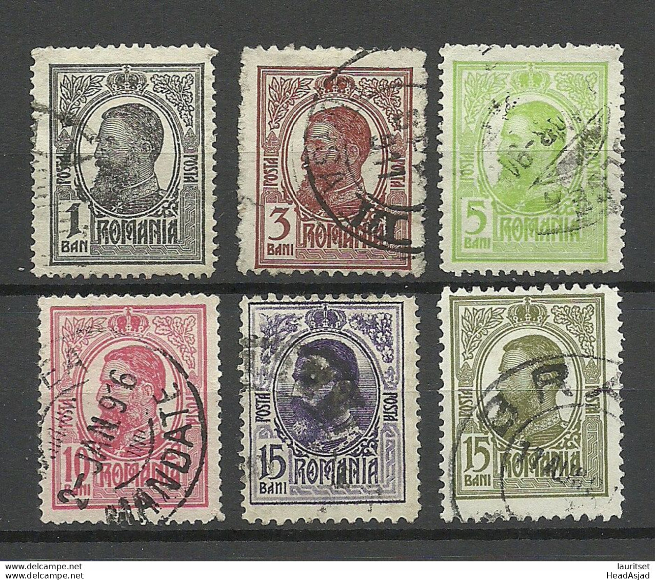 ROMANIA Rumänien 1909-1914 Michel 220 - 225 O - Oblitérés