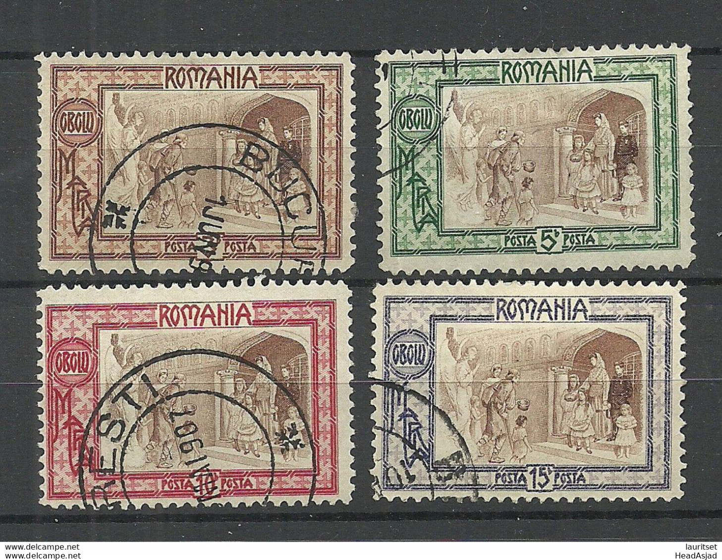 ROMANIA Rumänien 1907 Michel 208 - 211 O - Used Stamps