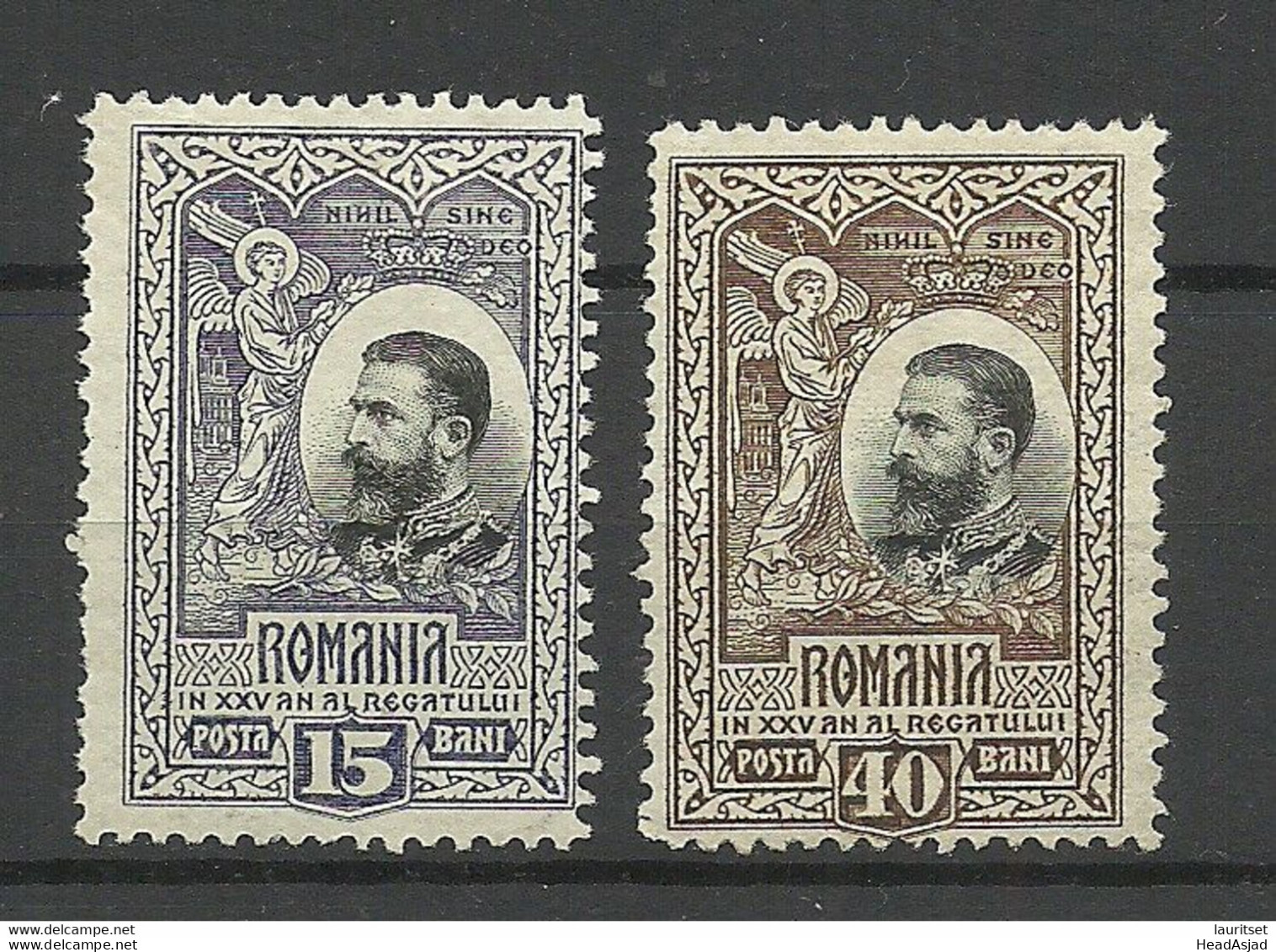 ROMANIA Rumänien 1906 Michel 181 & 183 (*) Mint No Gum/ohne Gummi - Neufs