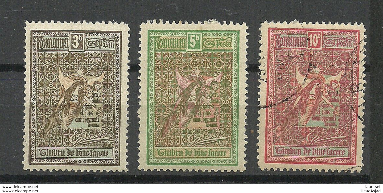 ROMANIA Rumänien 1906 Michel 173 - 175 */o - Ongebruikt