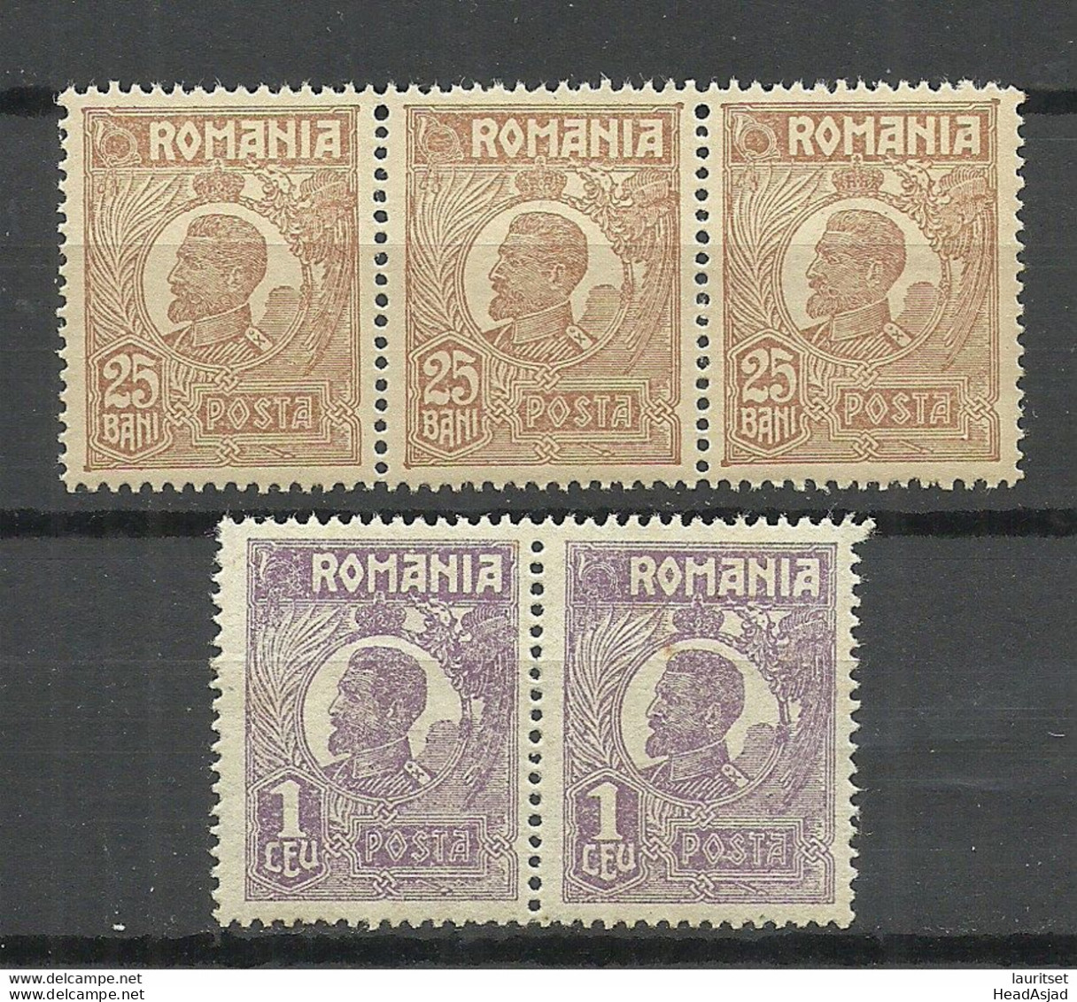 ROMANIA Rumänien 1920-1921 King Karl I König Michel 267 & 272 MNH - Ungebraucht