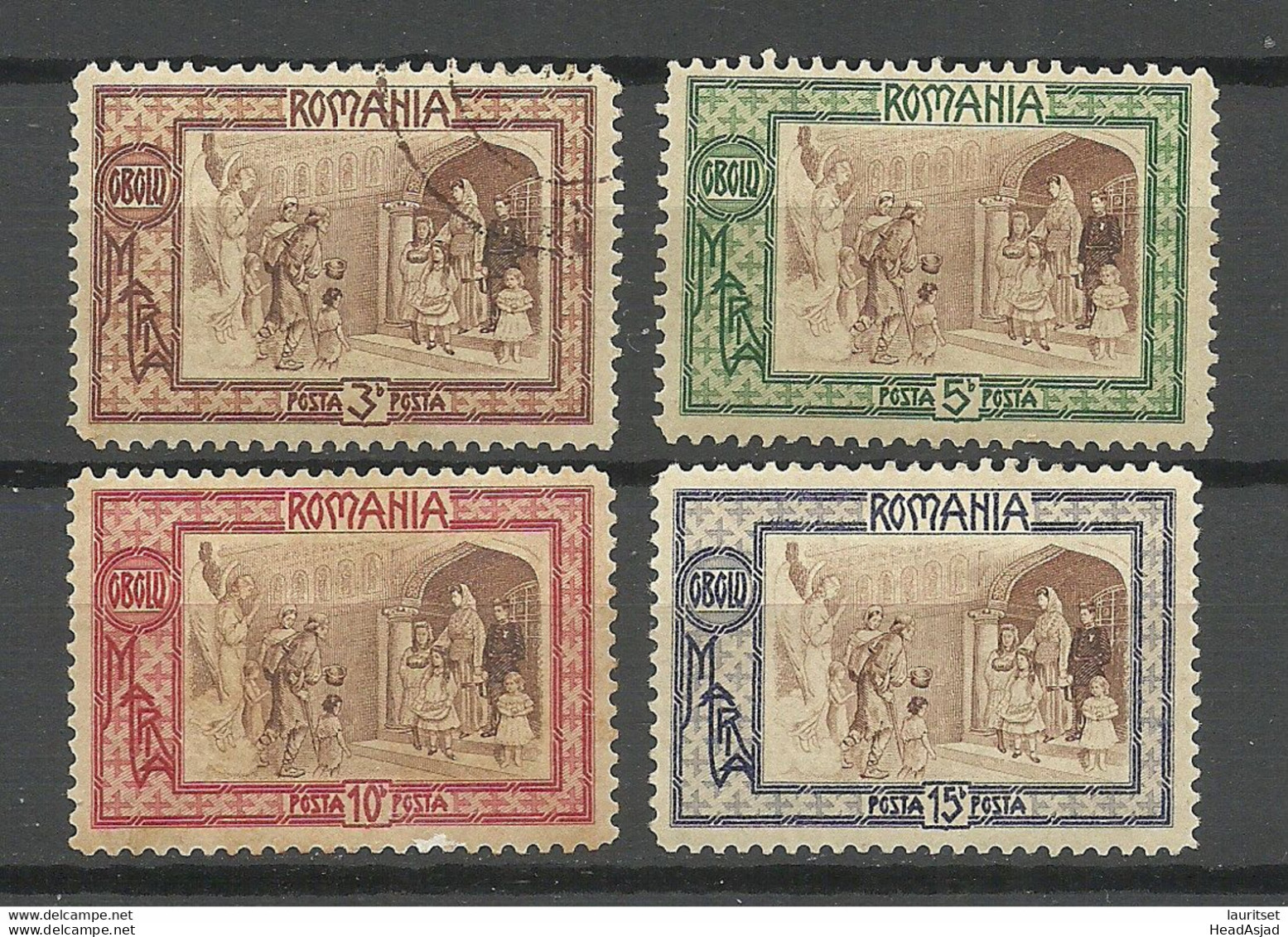 ROMANIA Rumänien 1908 Michel 208 - 211 */o - Unused Stamps