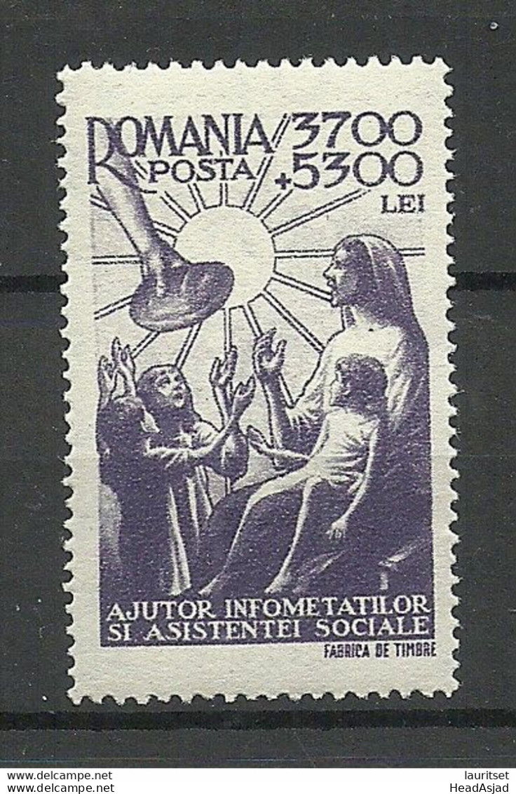 ROMANIA Rumänien 1947 Michel 1022 MNH Charity Wolfart - Unused Stamps