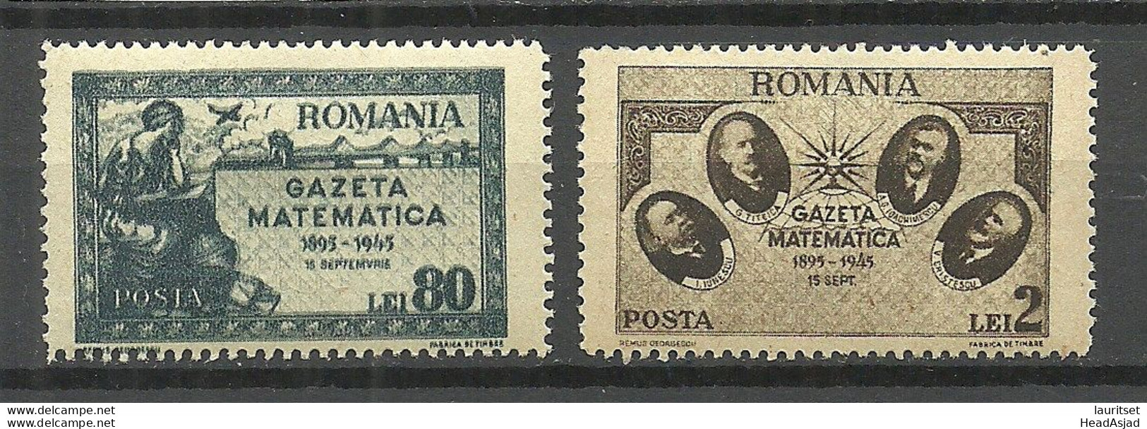 ROMANIA Rumänien 1945 Michel 900 - 901 * - Unused Stamps