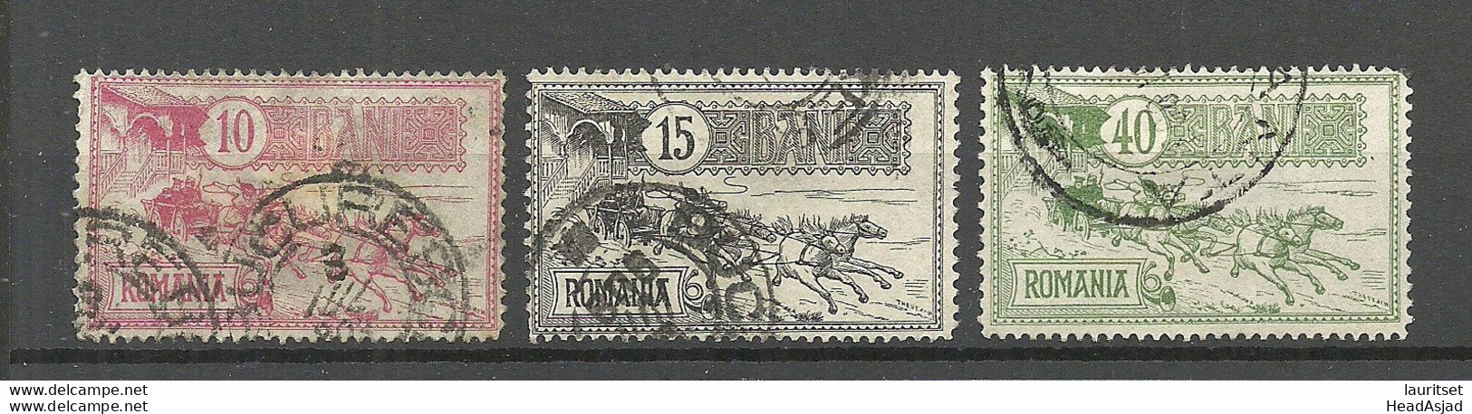 ROMANIA Rumänien 1903 Michel 149 - 150 & 152 O - Used Stamps