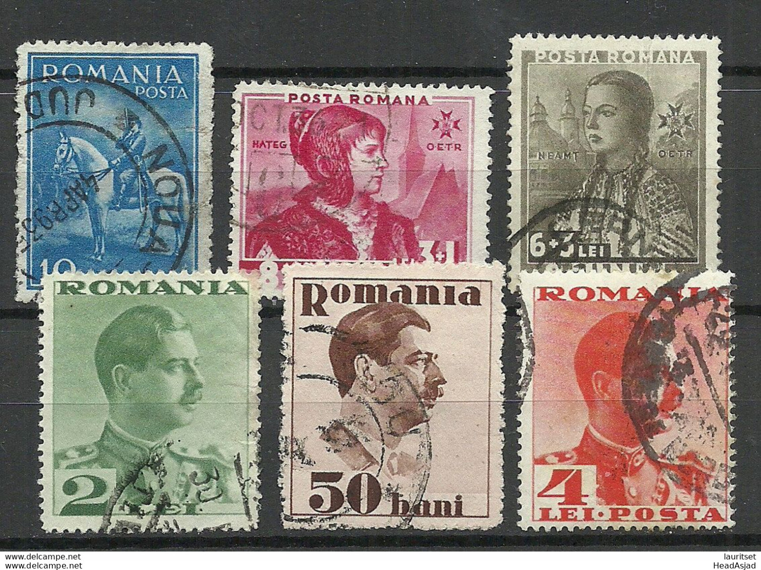 ROMANIA Rumänien 1932-1934, 6 Stamps, O - Gebruikt