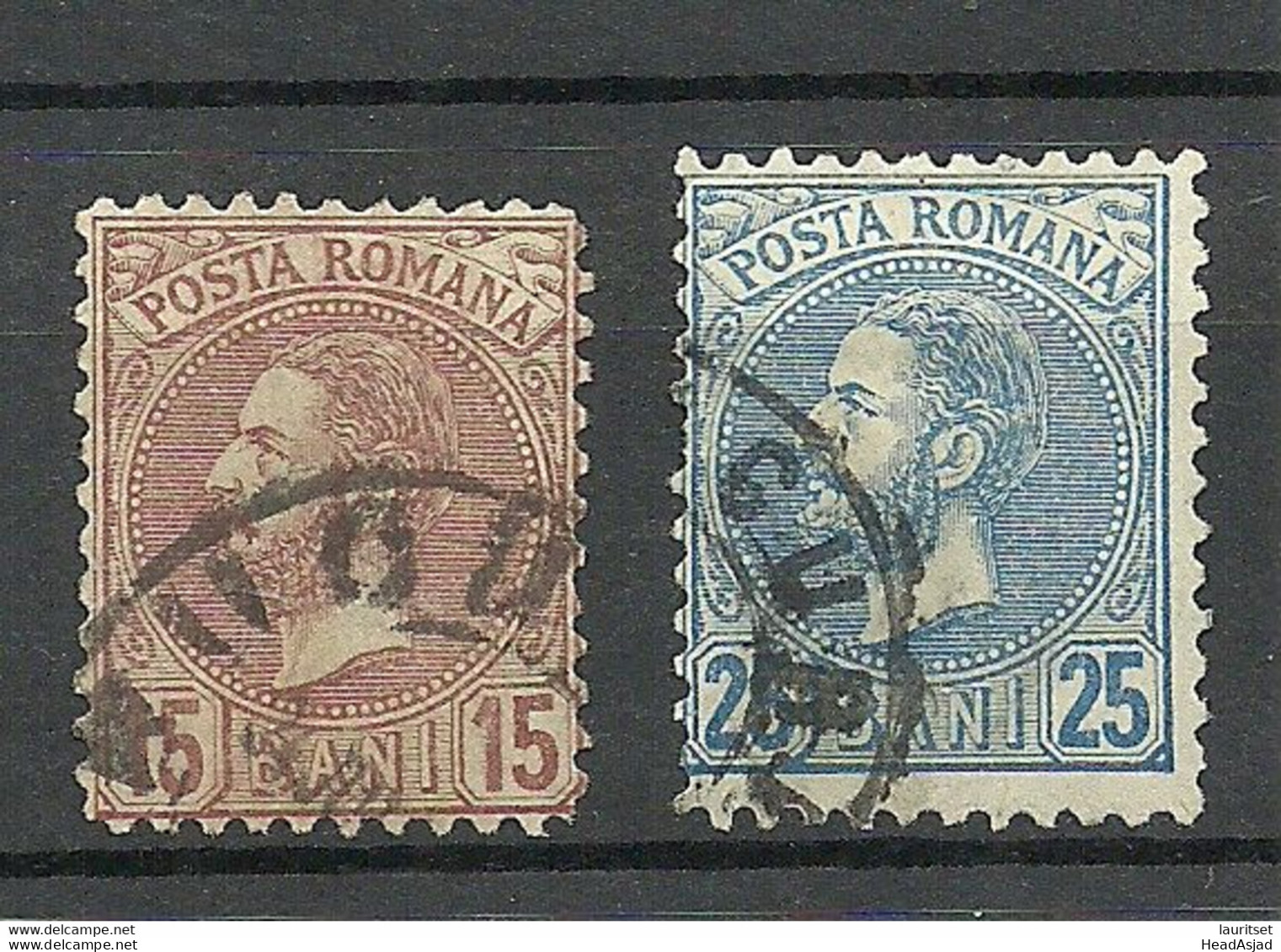 ROMANIA Rumänien 1880 Michel 55 - 56 O - 1858-1880 Fürstentum Moldau