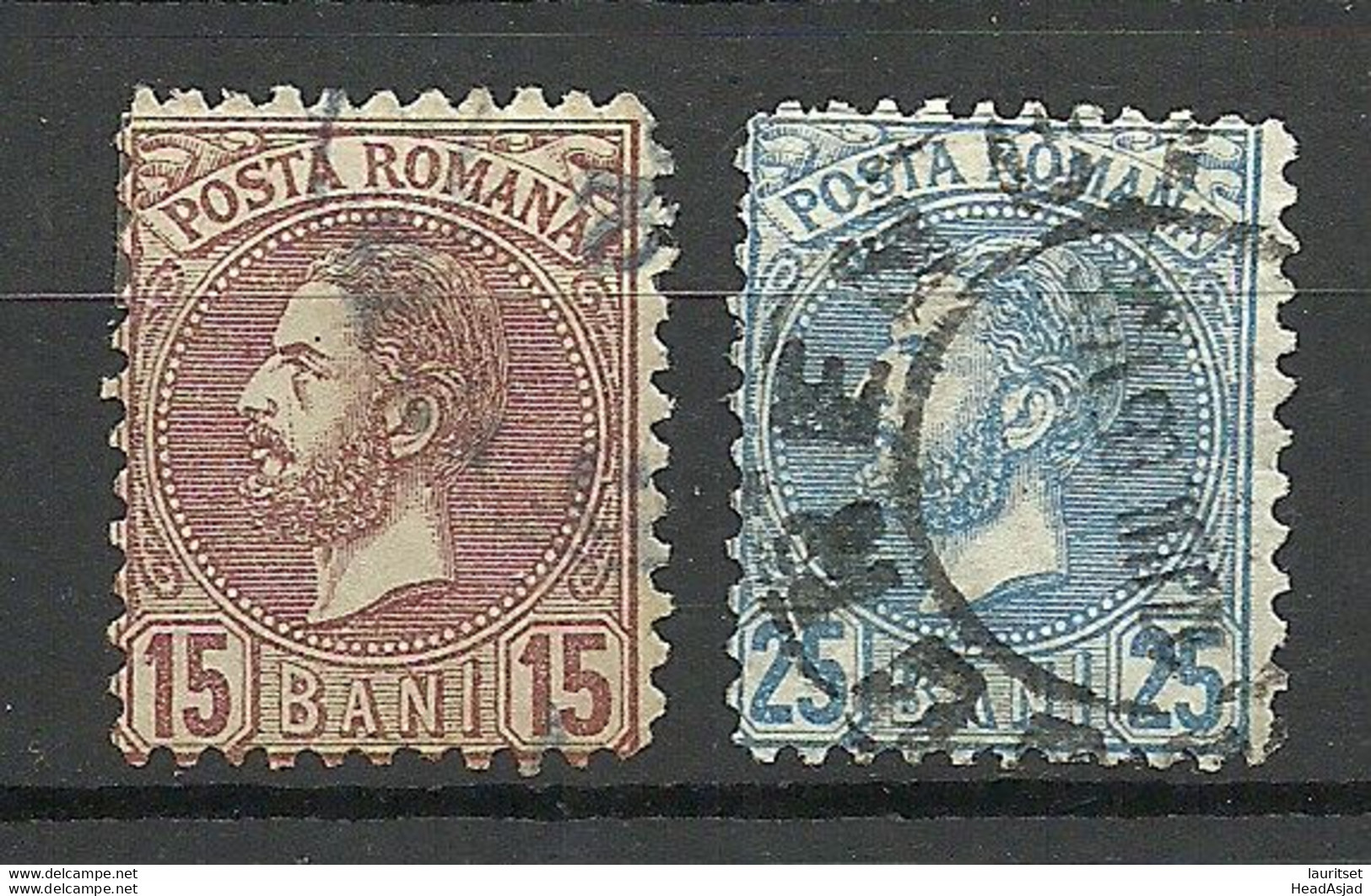 ROMANIA Rumänien 1880 Michel 55 - 56 O - 1858-1880 Moldavia & Principality