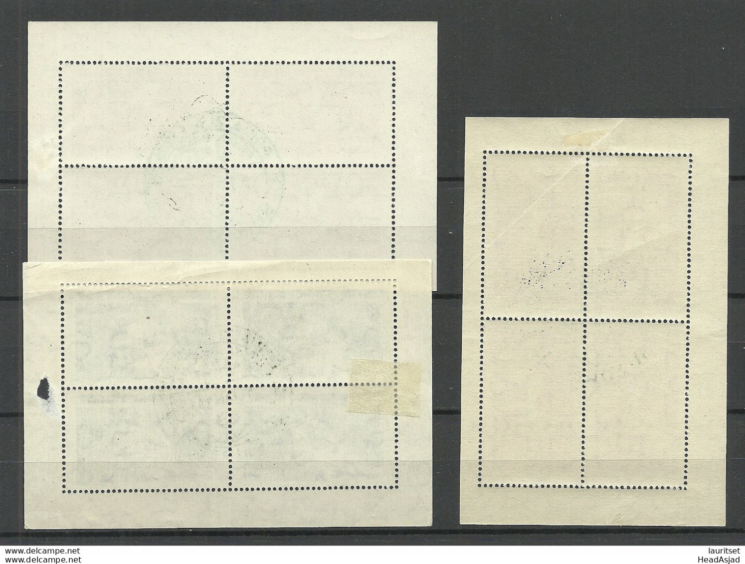 ROMANIA Rumänien 1947 Michel 1086 & 1088 - 1089 S/S Kleinbögen O - Blocks & Sheetlets