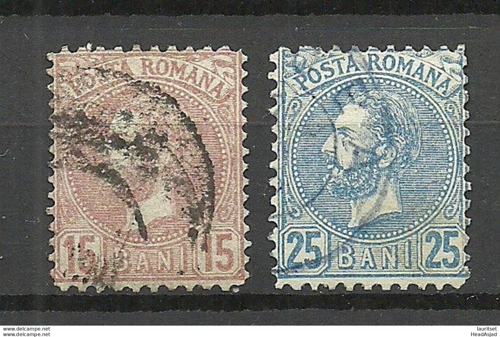 ROMANIA Rumänien 1880 Michel 55 - 56 O - 1858-1880 Fürstentum Moldau