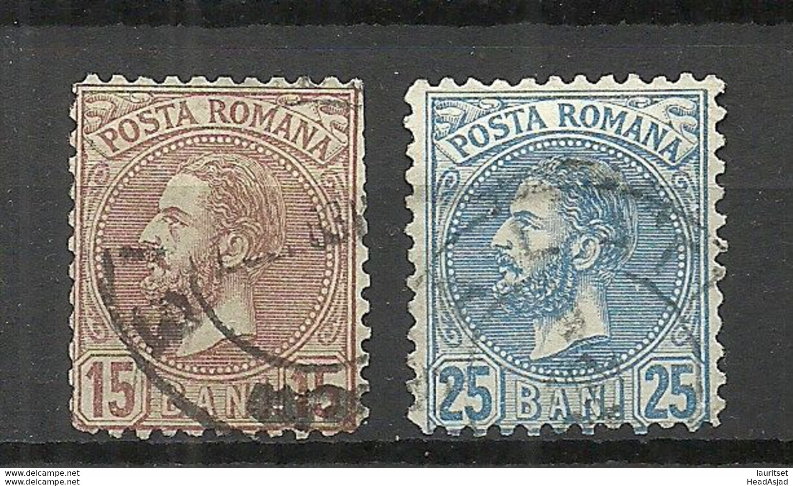 ROMANIA Rumänien 1880 Michel 55 - 56 O - 1858-1880 Moldavië & Prinsdom