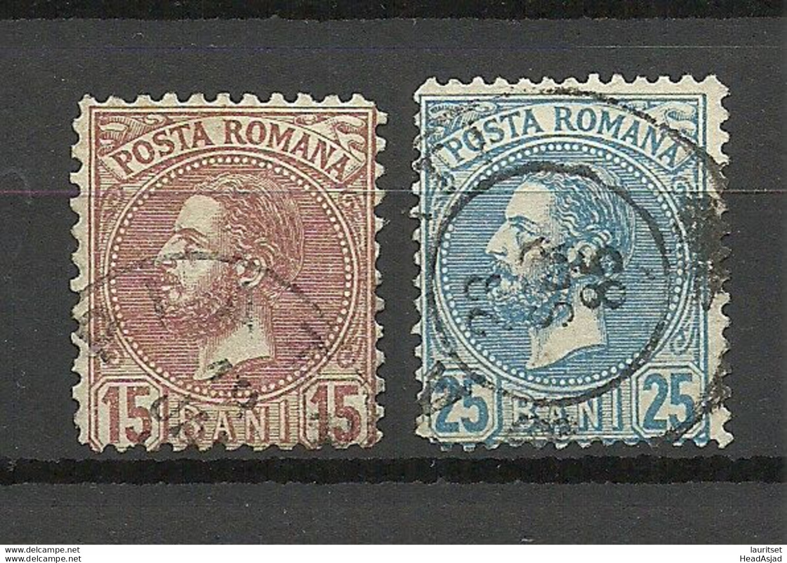 ROMANIA Rumänien 1880 Michel 55 - 56 O - 1858-1880 Fürstentum Moldau
