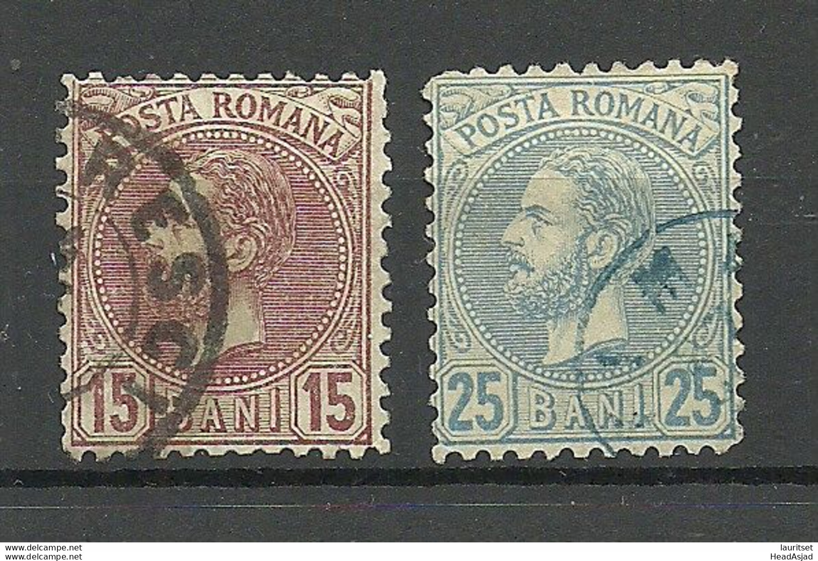 ROMANIA Rumänien 1880 Michel 55 - 56 O - 1858-1880 Moldavia & Principality