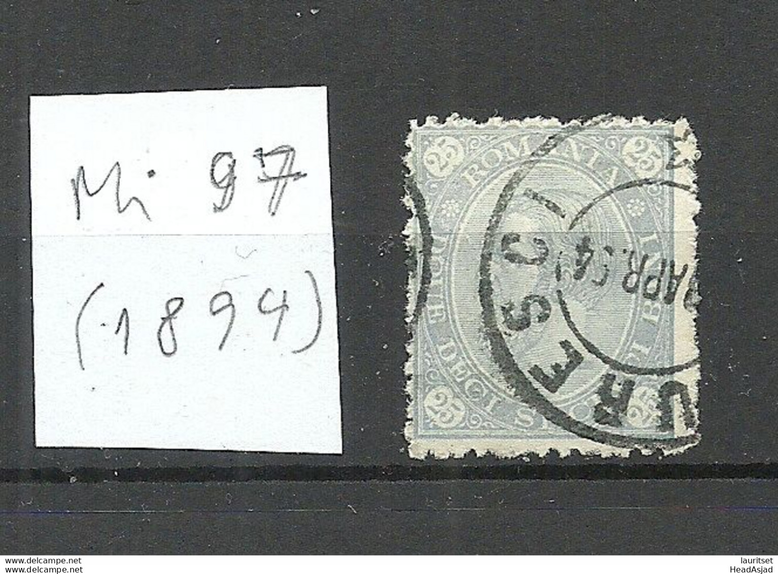 ROMANIA Rumänien 1894 King Karl I König Michel 97 O - Used Stamps