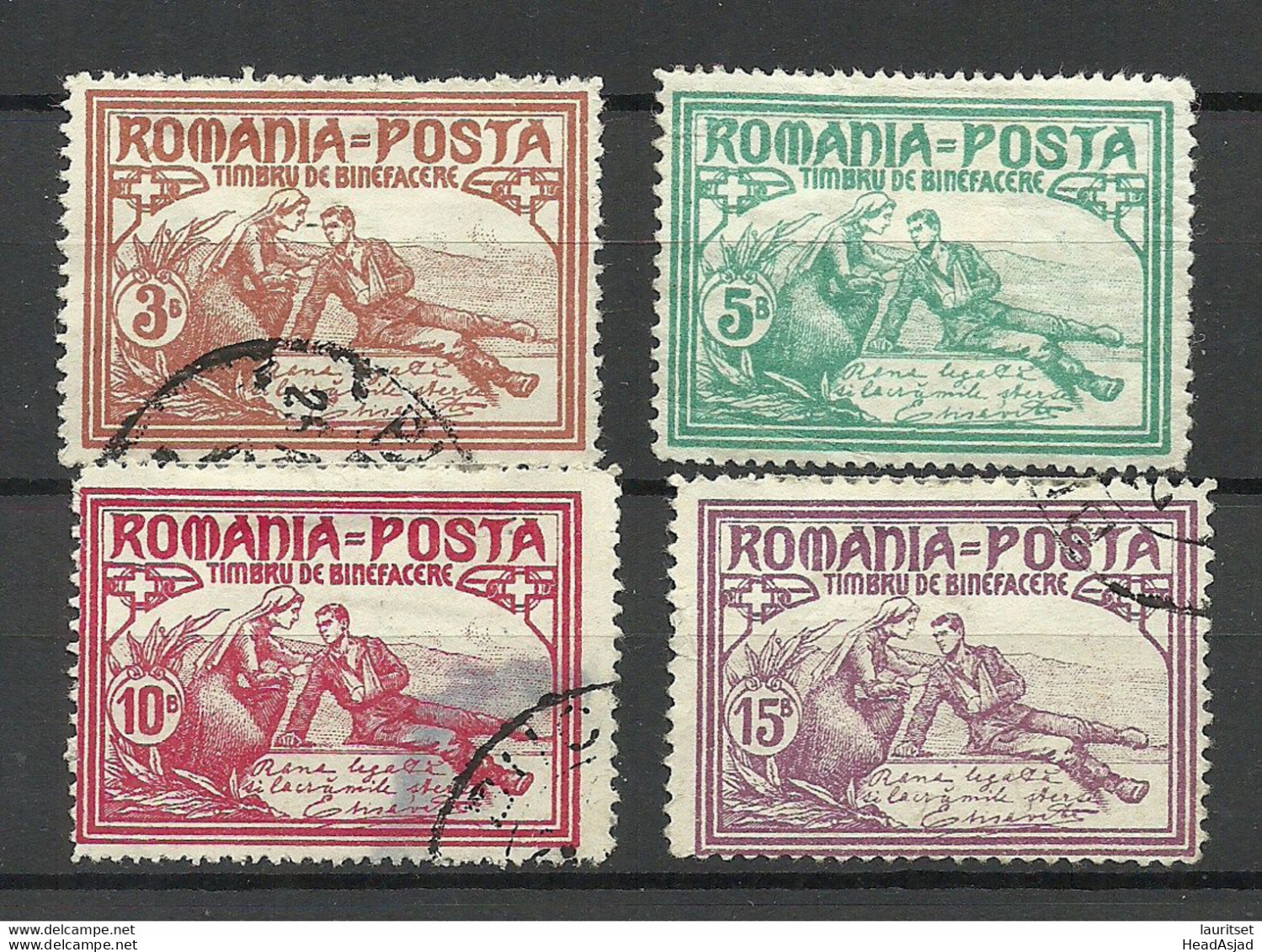 ROMANIA Rumänien 1906 Michel 169 - 172 O/* - Used Stamps