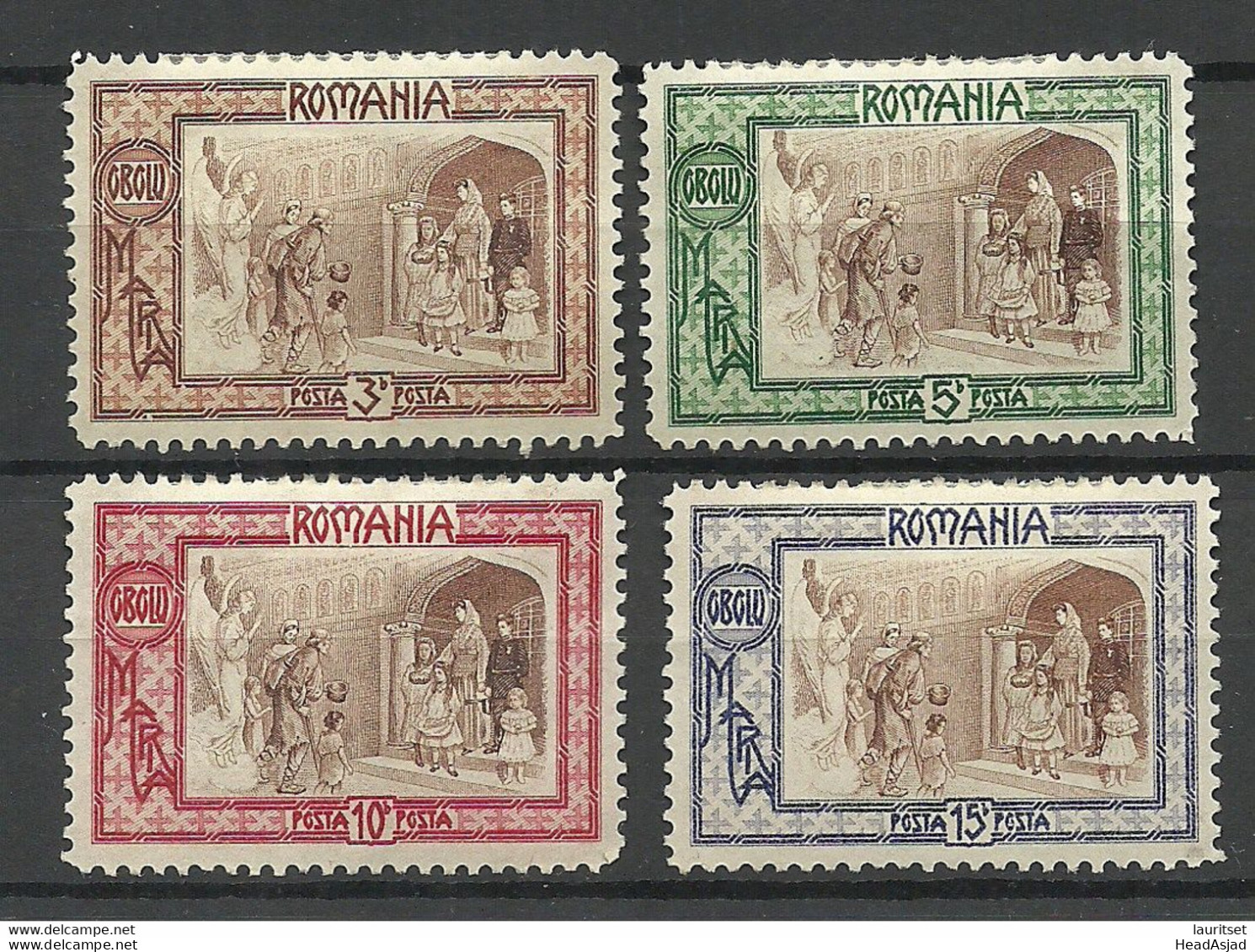 ROMANIA Rumänien 1908 Michel 208 - 211 (*) Mint No Gum/ohne Gummi - Ungebraucht