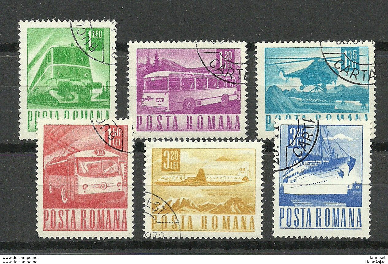 ROMANIA Rumänien 1967 Transport, 6 Stamps O - Usati