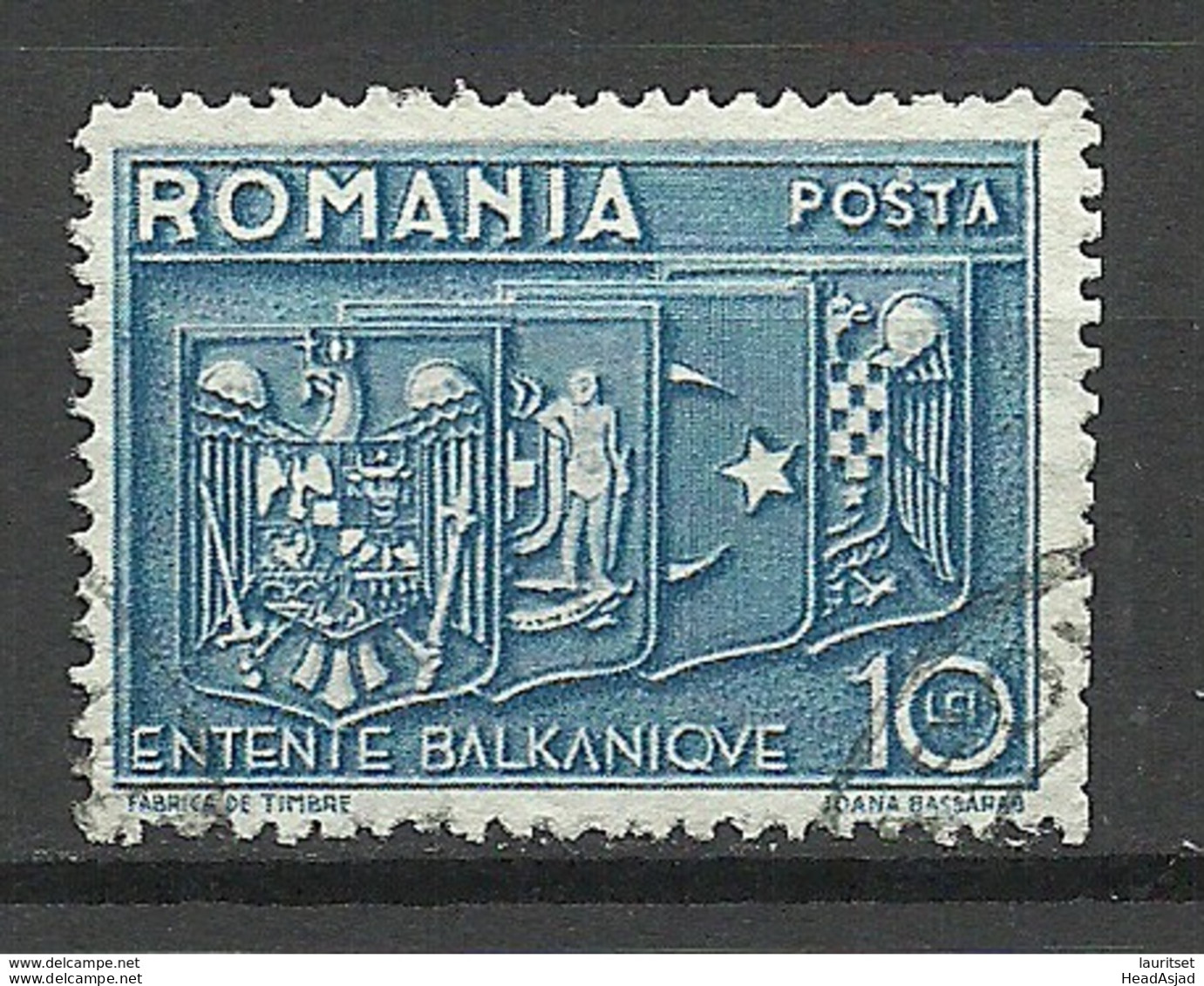 ROMANIA Rumänien 1938 Michel 548 O - Gebraucht