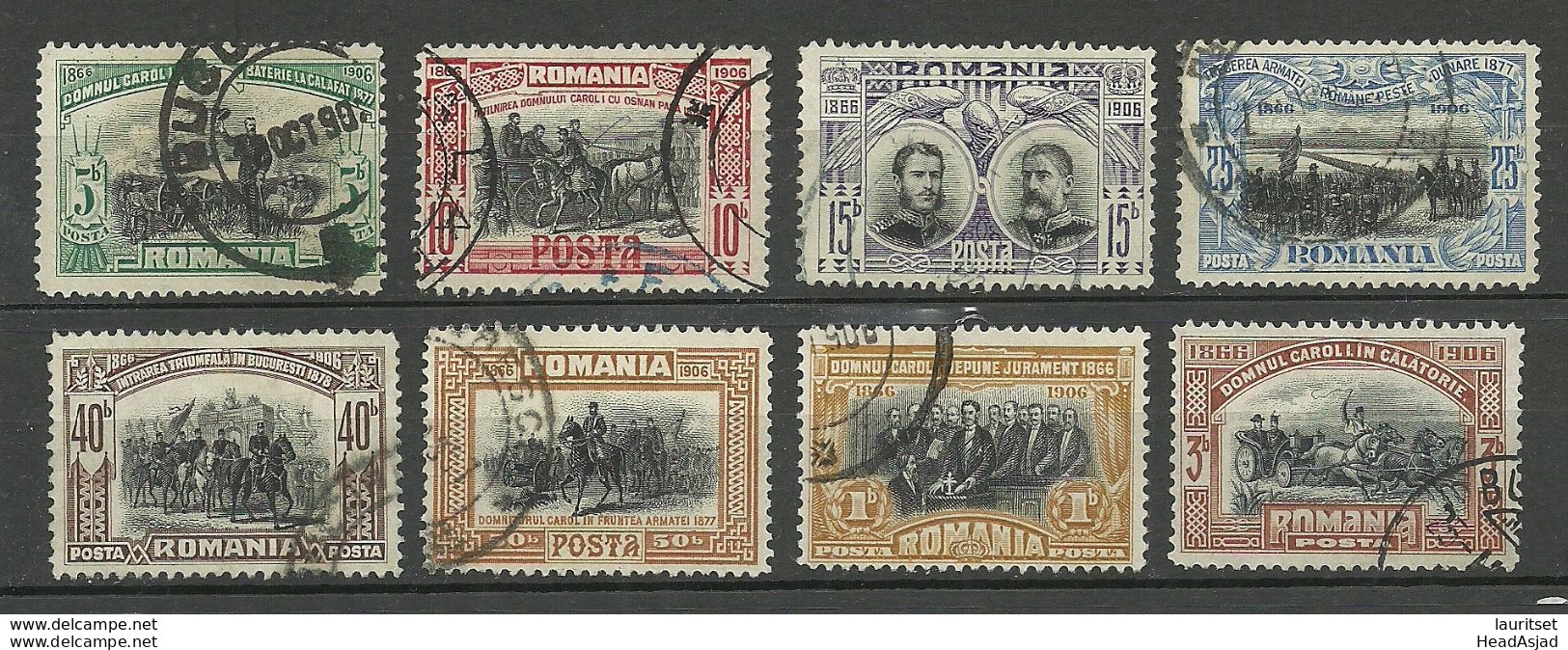 ROMANIA Rumänien 1906 Michel 187 - 194 O - Used Stamps