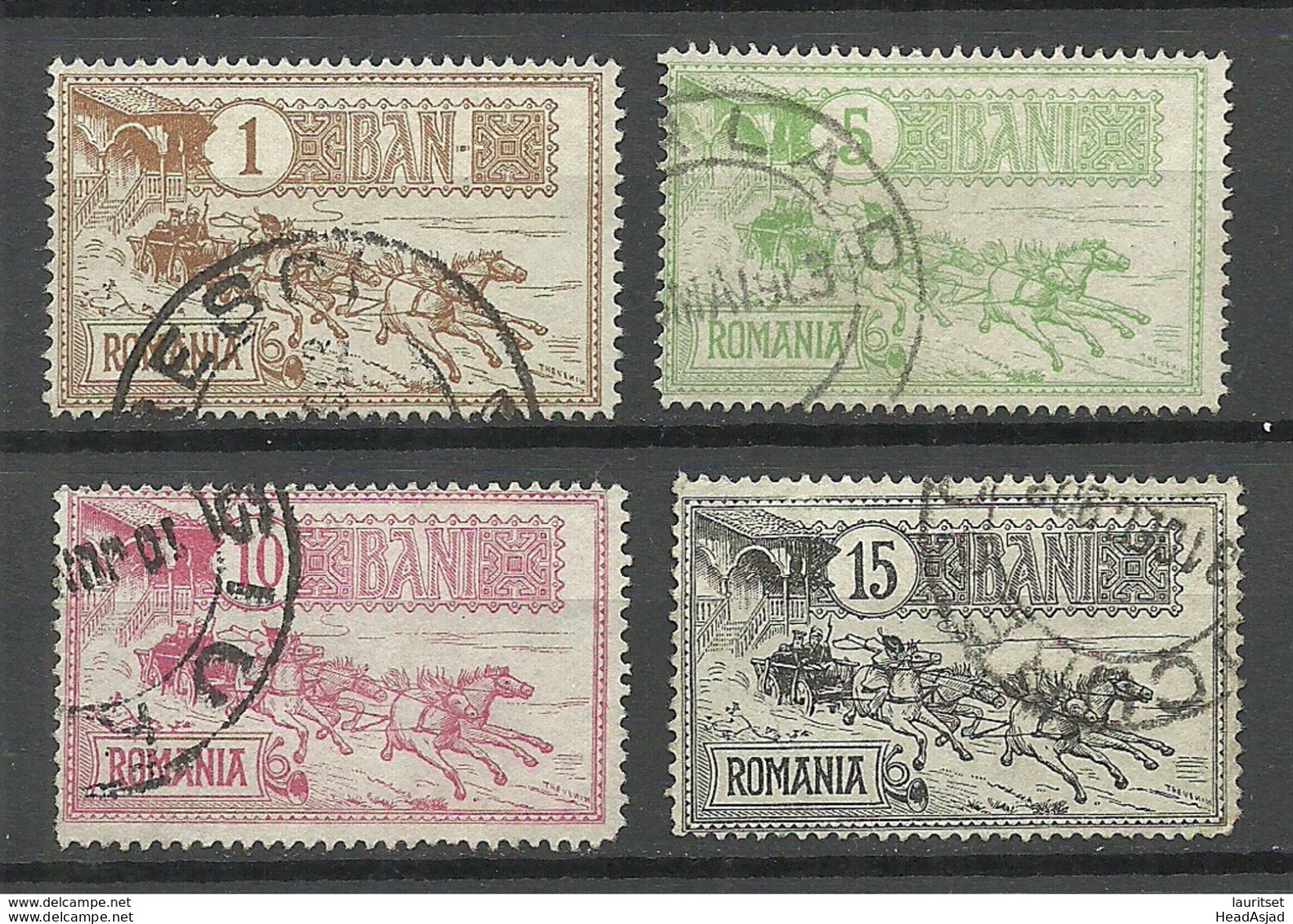 ROMANIA Rumänien 1903 Michel 146 & 148 - 150 O - Used Stamps