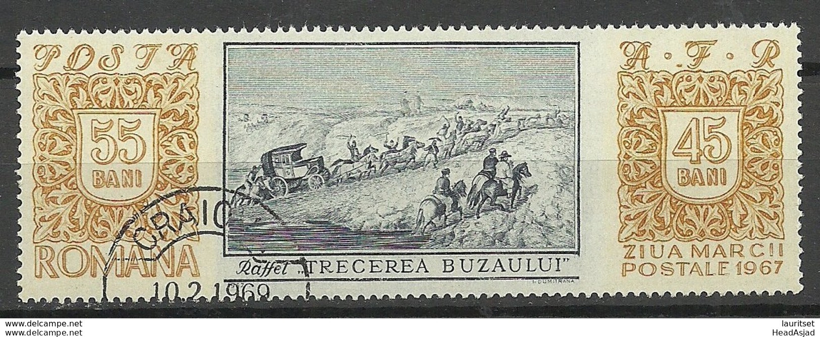 ROMANIA Rumänien 1967 Michel 2634, Stamp Day Tag D. Briefmarke O - Oblitérés