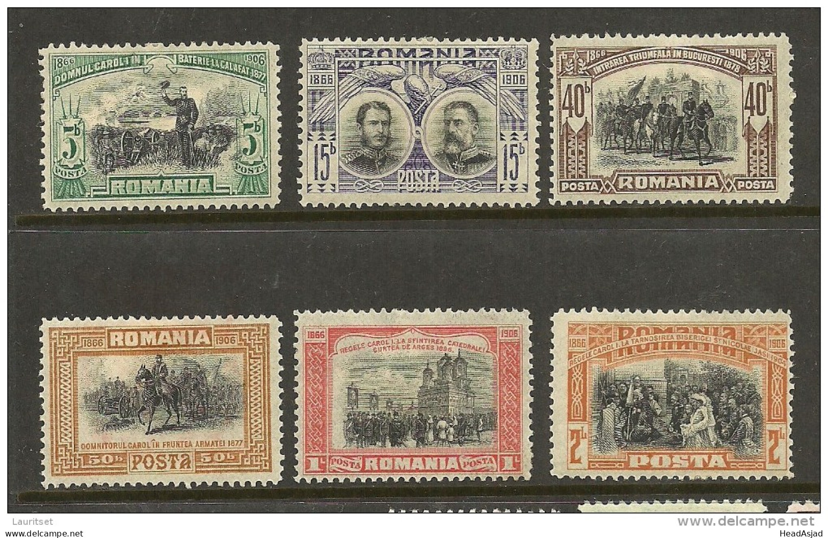 ROMANIA ROMANA 1906 = 6 Werte Aus Michel 187 - 196 * - Unused Stamps