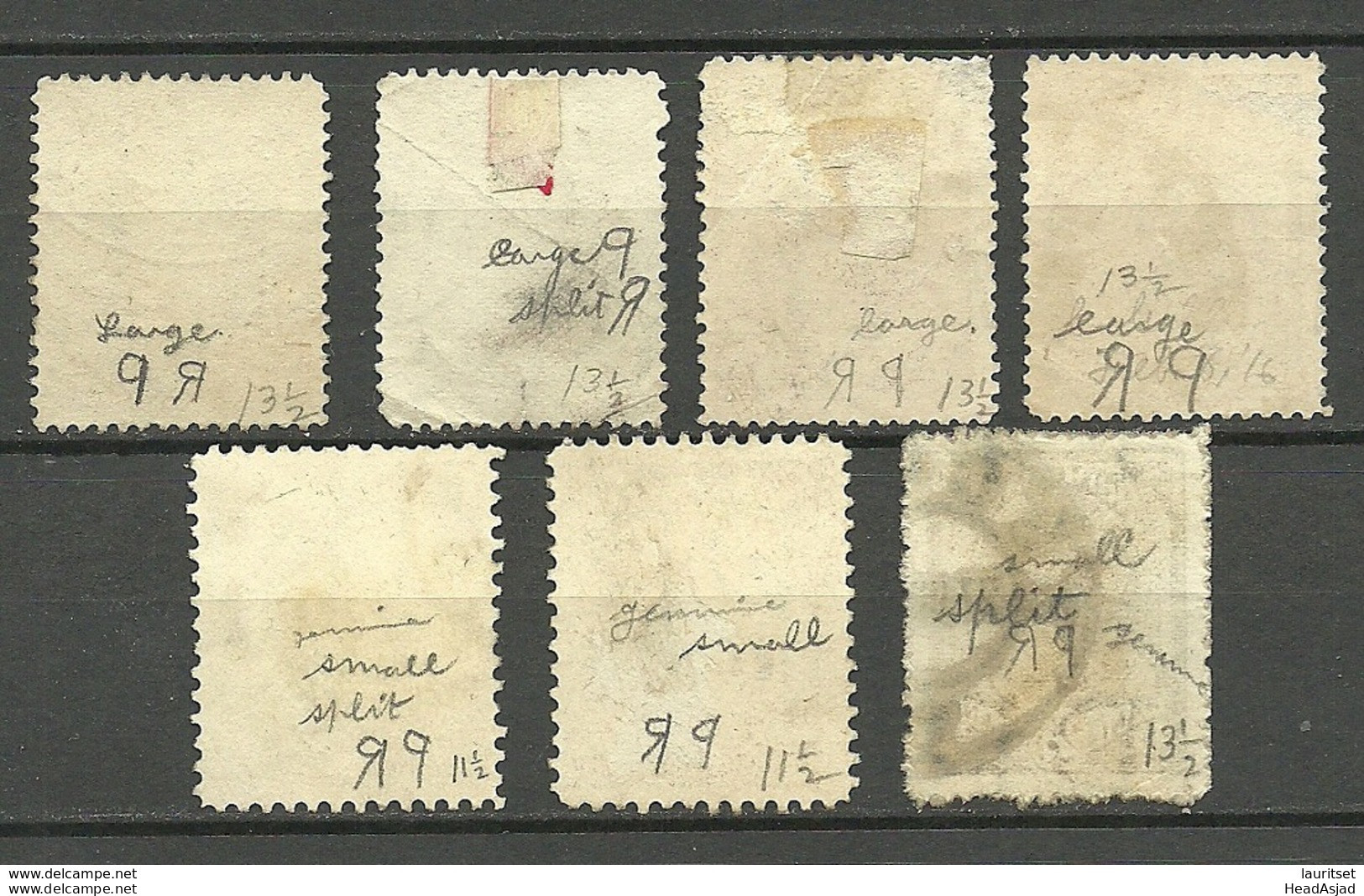 ROMANIA Rumänien 1898 Lot Of Michel 105 Various WM Types And Perforations O - Port Dû (Taxe)