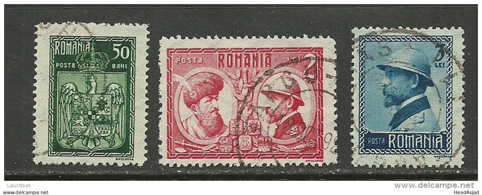 ROMANIA Rumänien 1922 Michel 288 & 290 - 291 O - Gebraucht