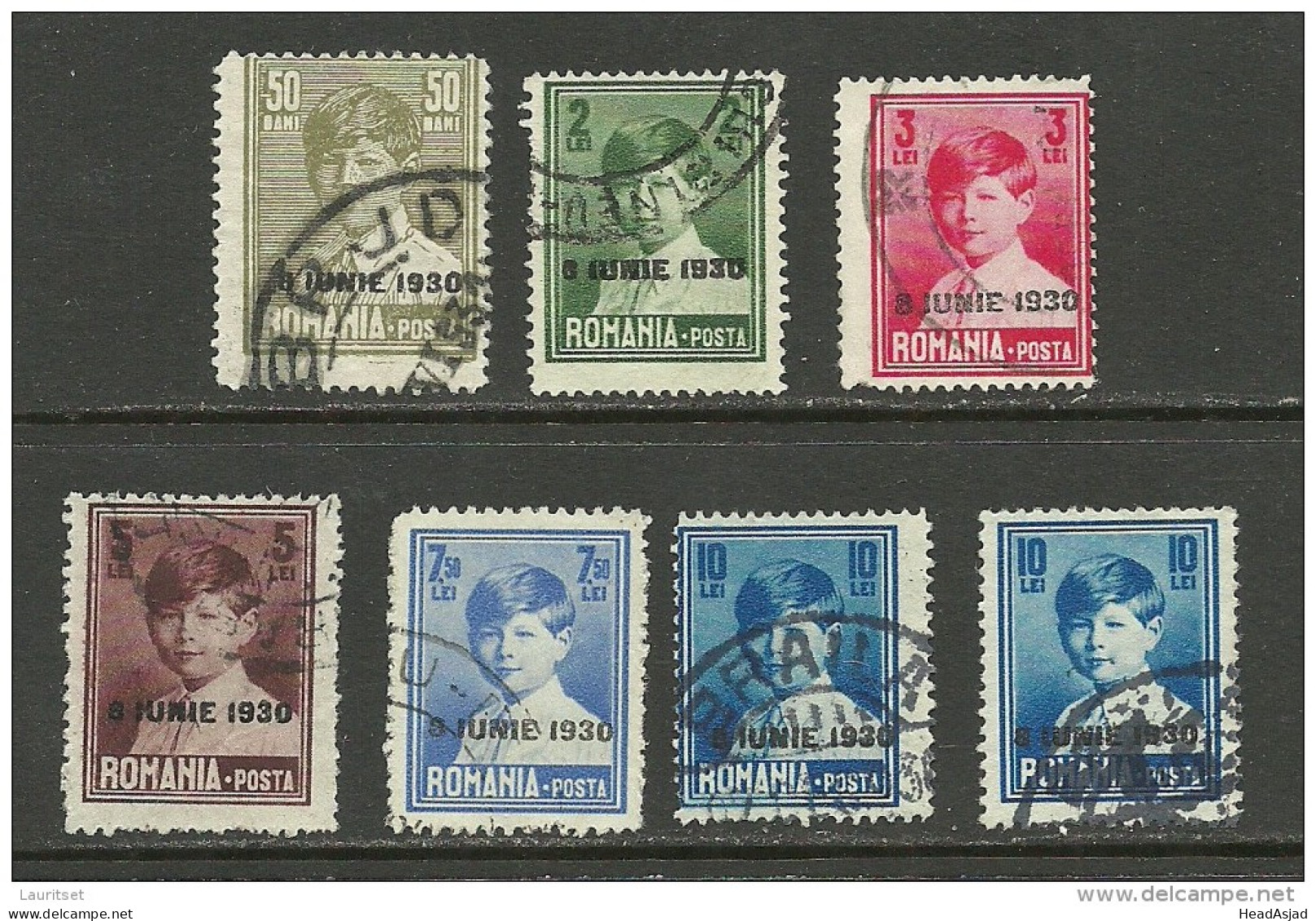 ROMANIA Rumänien 1930 = 7 Werte Aus Michel 361 - 371 O - Gebraucht