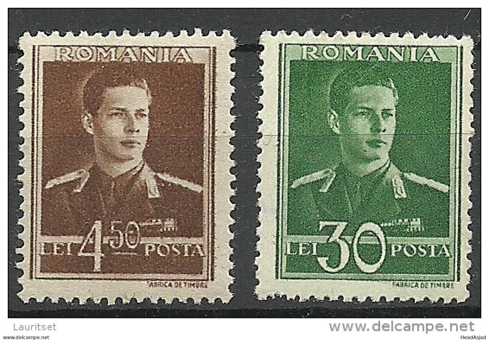 ROMANIA ROMANA Rumänien 1944/45 König King * - Unused Stamps