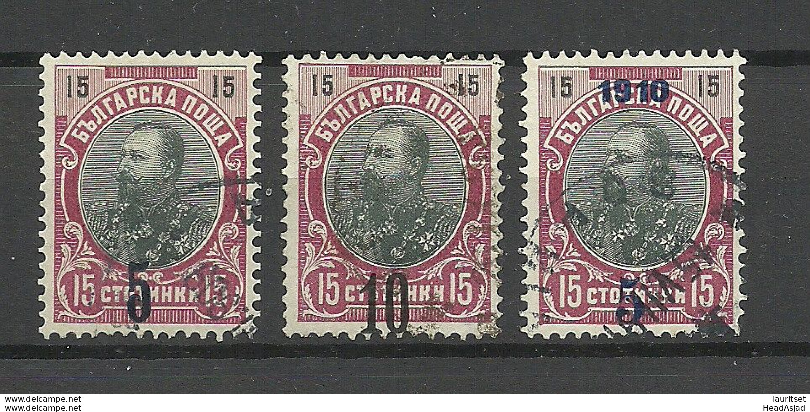 BULGARIA Bulgarien 1903-1910 Michel 65 & 69 & 77 O - Gebruikt