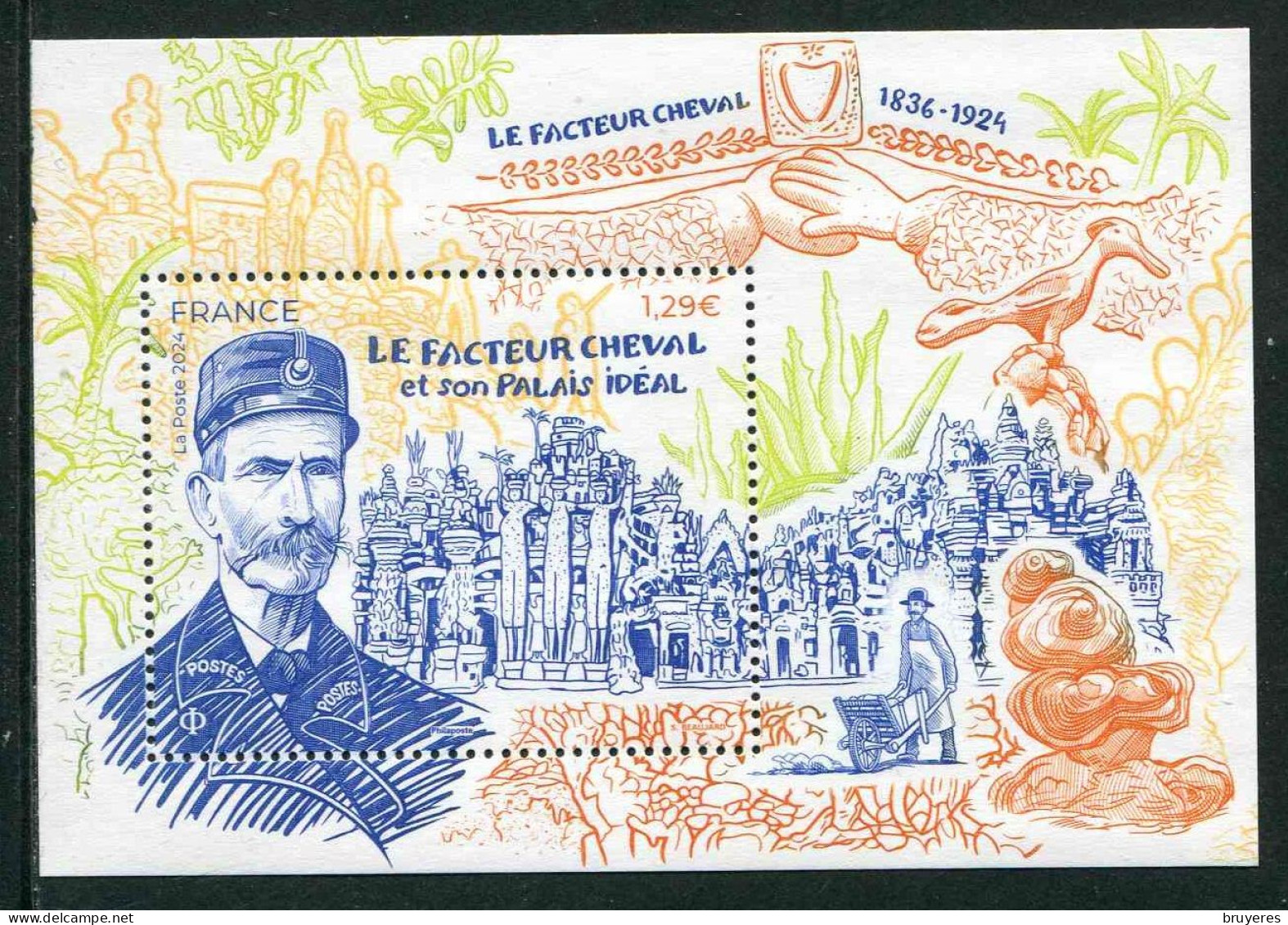 BLOC-FEUILLET** De 2024 Gommé "LE FACTEUR CHEVAL - SON PALAIS IDEAL" - Mint/Hinged